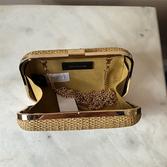 Ann Taylor Cherry hard-sided clutch purse, NWT - Picture 7 of 15